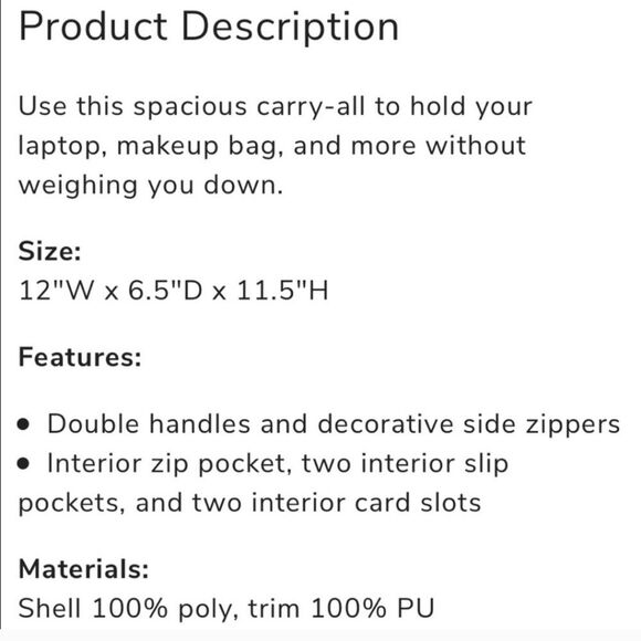 Botkier New York Large Tote Shoulder Bag Women's Black Everyday Double Strap - Picture 4 of 13